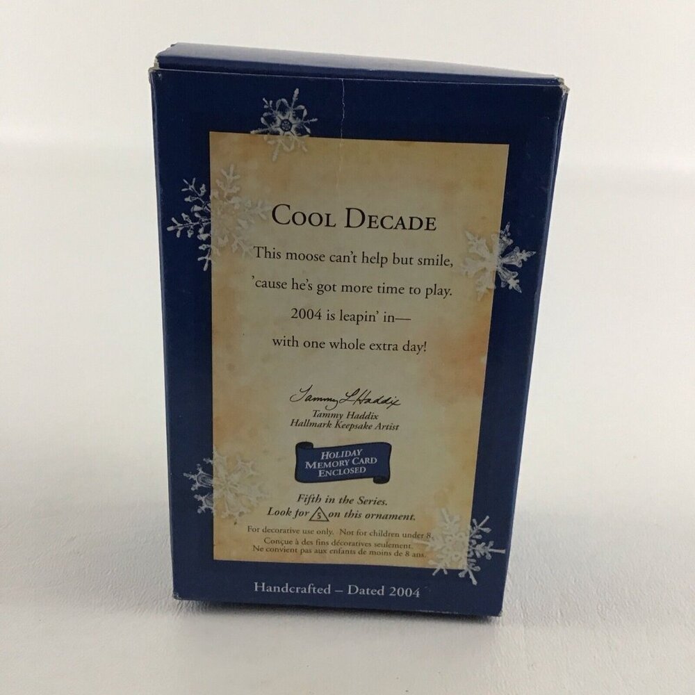 Hallmark Keepsake Christmas Tree Ornament Cool Decade #5 Moose New Vintage 2004 - Picture 3 of 6